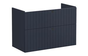 VitrA Root Groove 100cm 2 Drawer Washbasin Unit - Matt Dark Blue